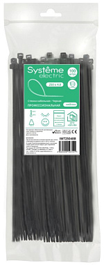 Хомуты черные нейлон 4,8*250 (100 шт) SE