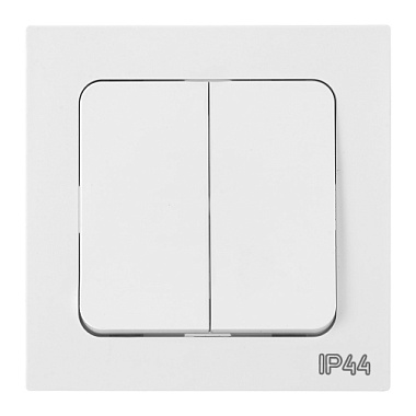 Выключатель 2 СП IP44 10А Bylectrica Astrum белый