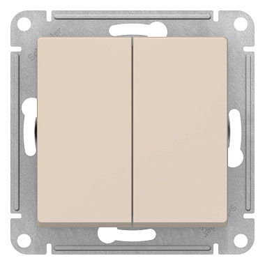 Переключатель 2 СП 10АХ перекрестный сх.7/2 механизм SE AtlasDesign бежевый