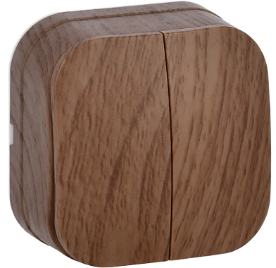 Выключатель 2 ОП 10А IEK ВС 20-2-0- ХЛ Glory дуб