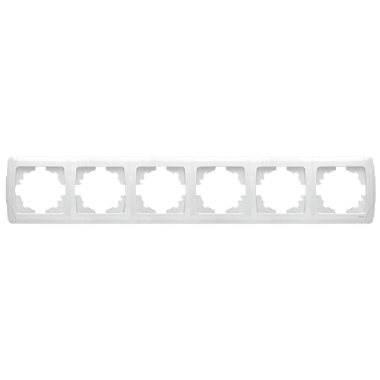 Рамка 6-постовая гориз. Viko Carmen белый