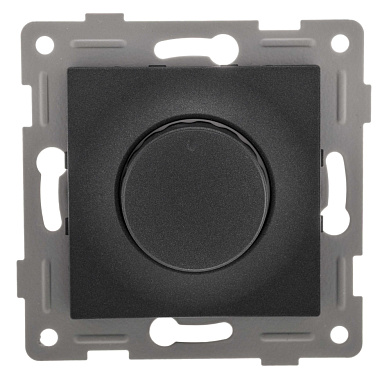 Светорегулятор 1 СП 500Вт поворотный (диммер) механизм Gusi Electric Ugra графит