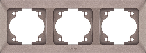 Рамка 3-постовая гориз. Ne-ad Aras мокко