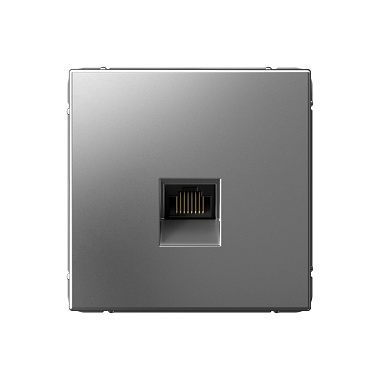 Розетка 1 СП комп. RJ45 кат.5е механизм SE ArtGallery сталь