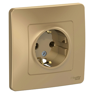 Розетка с заземлением 1 СП 16А SE Blanca титан