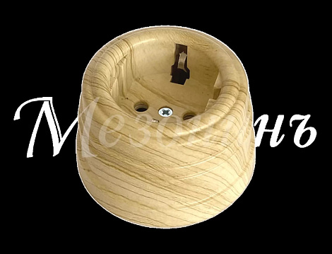 Розетка с заземл. конт. пластиковая МезонинЪ Усадьба сосна