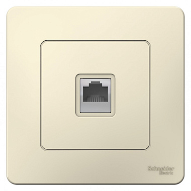 Розетка 1 СП телефонная RJ11 SE Blanca молочный