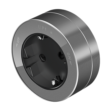 Розетка трековой системы 2К+З круглая 16А/250В SE MultiTrack графит