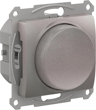 Светорегулятор 1 СП 400Вт пов-наж. (диммер) LED RC механизм SE Glossa платина