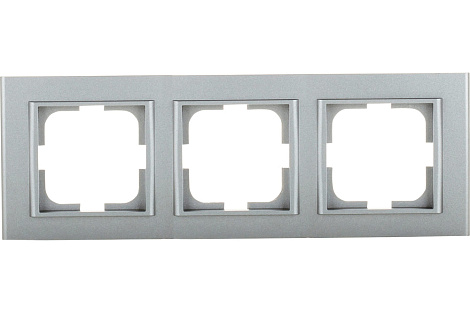 Рамка 3-постовая Ovivo Mina серебро