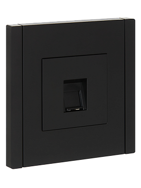 Розетка 1 СП комп. RJ45 кат.5e IEK FP132 Forte&Piano черный