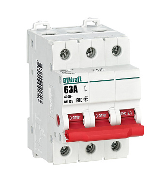 Выключатель нагрузки 3P  63А ВН-105 DEKraft