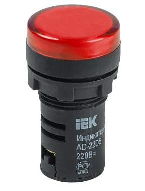 Лампа (LED) матрица d22мм красный 230В AC/DC AD-22DS IEK
