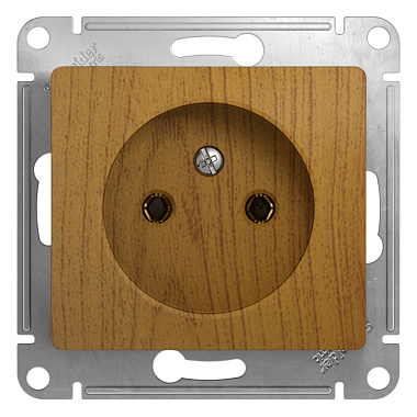Розетка 1 СП 16А механизм SE Glossa дуб