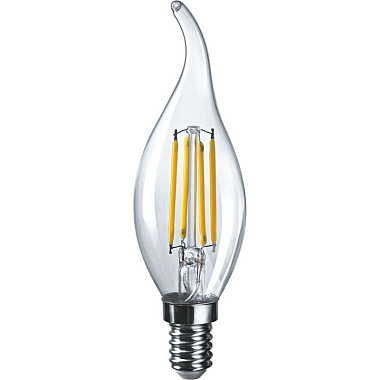 Лампа светодиодная Е14 10Вт 4000К 220-240В филамент свеча на ветру ОНЛАЙТ 80 899