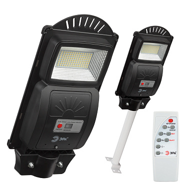 Светильник консольный на солн. бат. ЭРА SMD с кроншт 20W с датч. движ. ПДУ 400lm 5000К IP65 Б0046798