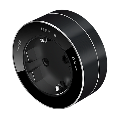 Розетка трековой системы 2К+З круглая 16А/250В SE MultiTrack антрацит