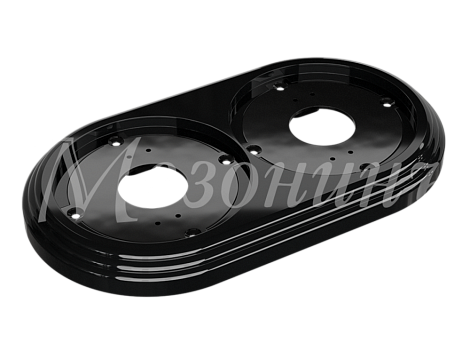 Рамка 2-постовая пластиковая МезонинЪ Усадьба черный