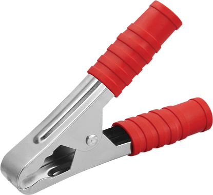 Зажим "крокодил" 100А 105мм (25шт красн/упак) Онлайт 80 866