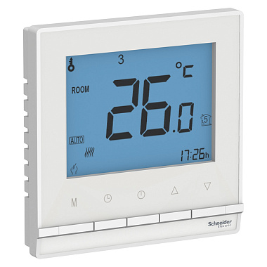 Термостат электр. теплого пола с датчиком 16А от +5 до+35°C в сборе SE AtlasDesign белый