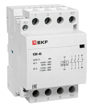 Контактор  40А модульный 3NО+NC (3 мод.) КМ EKF PROxima