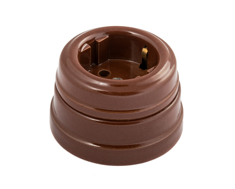 Розетка с заземл. конт. МезонинЪ коричневый