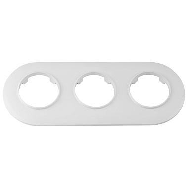Рамка 3-постовая круглая Bylectrica Прованс белый