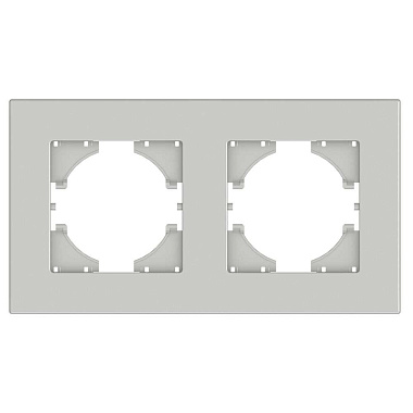 Рамка 2-постовая Gusi Electric City2.0 жемчуг