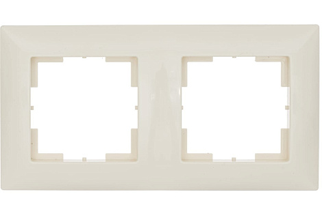 Рамка 2-постовая Мария Кунцево-Электро слоновая кость
