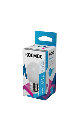 Лампа светодиодная Е27   8,5Вт 4500К 220В шарик GL45 Космос