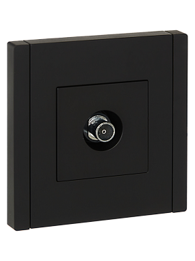 Розетка 1 СП TV оконечная IEK FP128 Forte&Piano черный