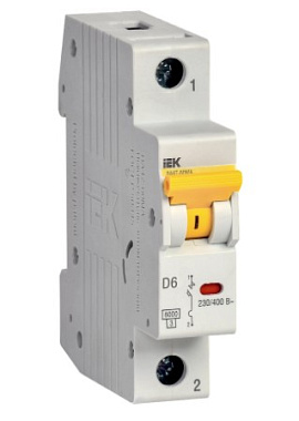 Автоматический выключатель 1P   6А (D) 6кА без теплового расцепителя ВА47-60 IEK