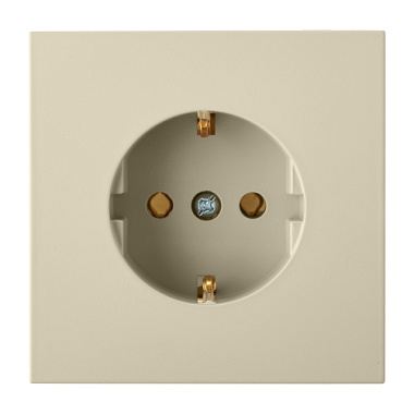 Розетка с заземлением 1 СП 16А механизм Bylectrica Carre бежевый