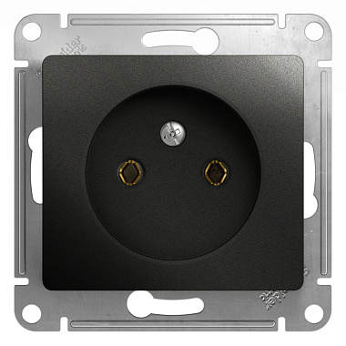 Розетка 1 СП 16А механизм SE Glossa антрацит