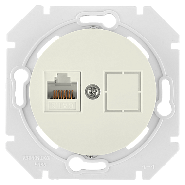 Розетка 1 СП комп. RJ45 кат.5е механизм Bylectrica Прованс бежевый