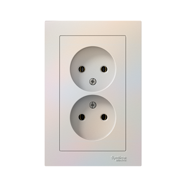 Розетка 2 СП 16А SE AtlasDesign жемчуг