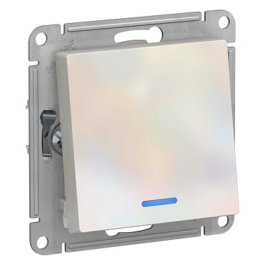 Переключатель 1 СП 10АХ с подсв. сх.6а механизм SE AtlasDesign жемчуг