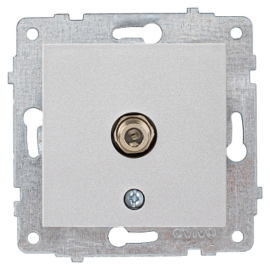 Розетка 1 СП спутник (F-коннектор) механизм Ovivo серебро