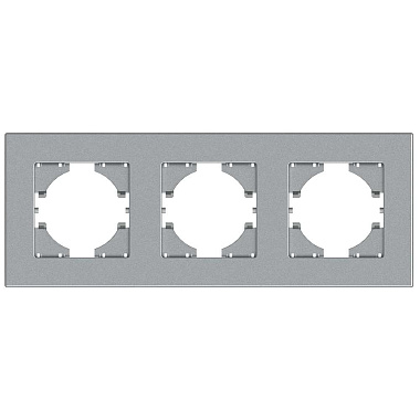 Рамка 3-постовая Gusi Electric City2.0 серебро