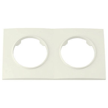 Рамка 2-постовая квадратная Bylectrica Прованс бежевый