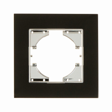 Рамка 1-постовая Gusi Electric Ugra стекло, цвет черный