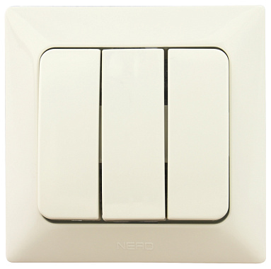 Выключатель 3 СП 10А Ne-ad Aras крем