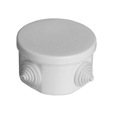 Коробка расп. ОП D=75мм, H=45мм IP54 4 ввода (4 гермоввода) серый E.p.plast