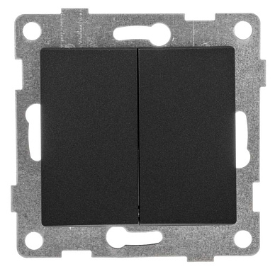 Выключатель 2 СП 10А проходной механизм Gusi Electric Ugra графит