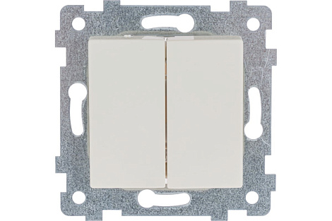 Выключатель 2 СП 10А механизм Кунцево-Электро Аксиома слоновая кость