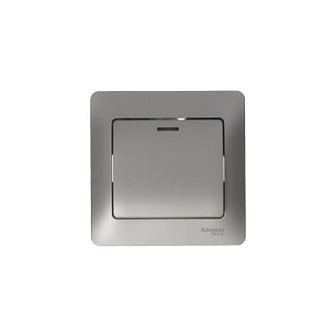 Переключатель 1 СП 10АХ с подсв. сх.6а механизм SE Glossa платина