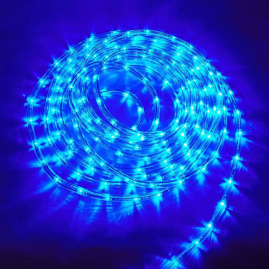 Гирлянда светодиодная с контроллером 8м дюралайт синий свет провод прозрачный ТМ Uniel