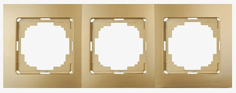 Рамка 3-постовая Nilson Touran Metallic золото