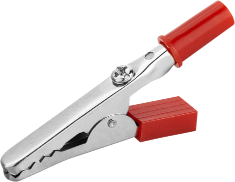 Зажим "крокодил"   5А 55мм (25шт красн/упак)  Онлайт 80 854