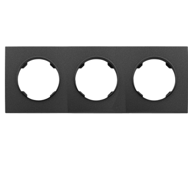 Рамка 3-постовая квадратная Bylectrica Прованс графит